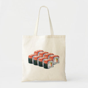 japanische Sushi mit Lachs Tragetasche