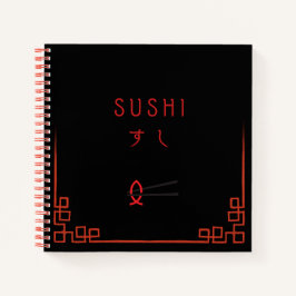 Japanische Sushi-Rezepte-Notebook Notizbuch