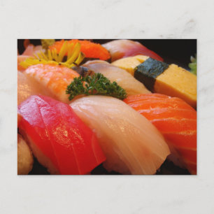 Japanische Sushi Rolle Sashimi Hipster Japan Foto Postkarte