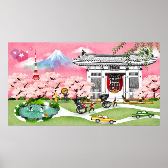 Japanische Szene Poster (Vorne)