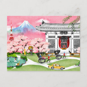 Japanische Szene Postkarte