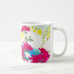 Japanische Taglilien - Magenta, Gelb Blau Tasse