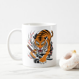 Japanische Tattoo Tiger Tasse - Fierce Orange Tige