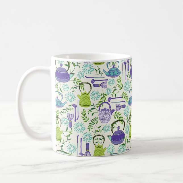 Japanische Teekanne Grüner Tee  Kaffeetasse (Links)