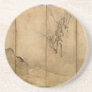 Japanische Tinte auf Papier Gibbons Primate & Land Untersetzer