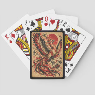 Japanische Tinten-Phoenix-Spielkarten Spielkarten