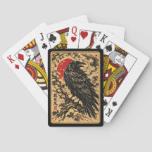 Japanische Tintenkrähe Spielkarten
