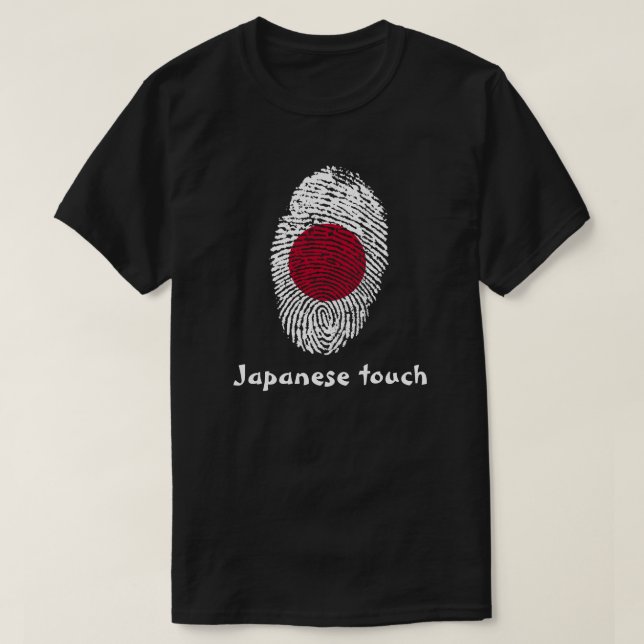 Japanische Touchfingerabdruckflagge T-Shirt (Design vorne)