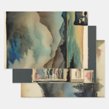 Japanische traditionelle Landschaft Paint ephemera