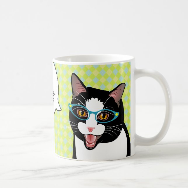 Japanische Tuxedo-Katzen-Frühstücks-Tee-guter Tasse (Rechts)