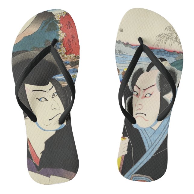 Japanische Ukiyoe-Malerei Flip Flops (Fußbett)