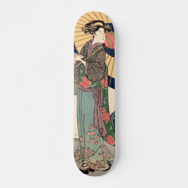 Japanische Ukiyokunst Skateboard (Vorne)