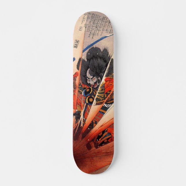 Japanische Ukiyokunst Skateboard (Vorne)