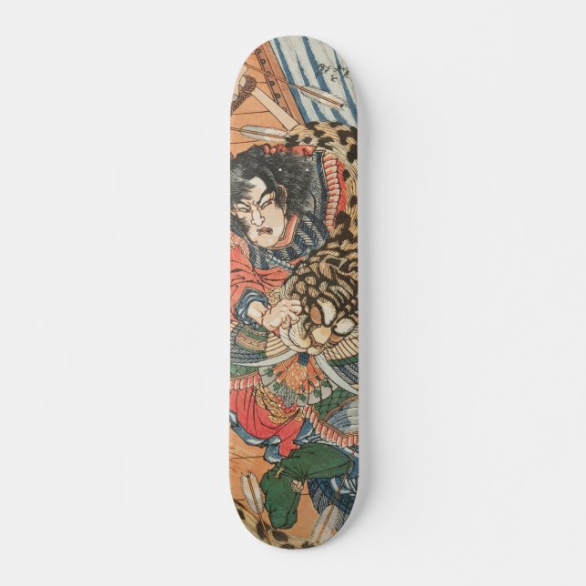Japanische Ukiyokunst Skateboard (Vorne)