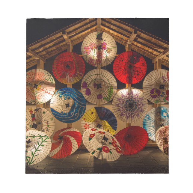 Japanische Umbrellas Notizblock (Vorderseite)
