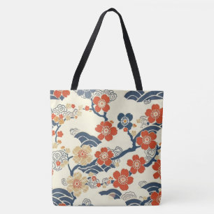 Japanische Ume-Pflirsichblüten Navy-Welle-Creme