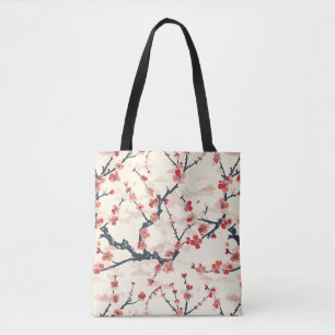 Japanische Ume-Rote-Korallen-Blüten-Elfenbein-Well