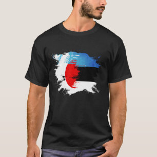 Japanische und estnische DNA-Erbe-Flagge T-Shirt
