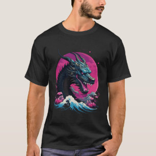 Japanische Vaporwave Tokyo Dragon Asian Retro 80Â™ T-Shirt