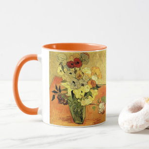 Japanische Vase, Rose, Anemonen von Vincent van Go Tasse