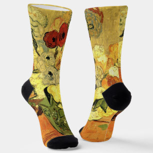 Japanische Vase, Rosen, Anemonen von Vincent van G Socken