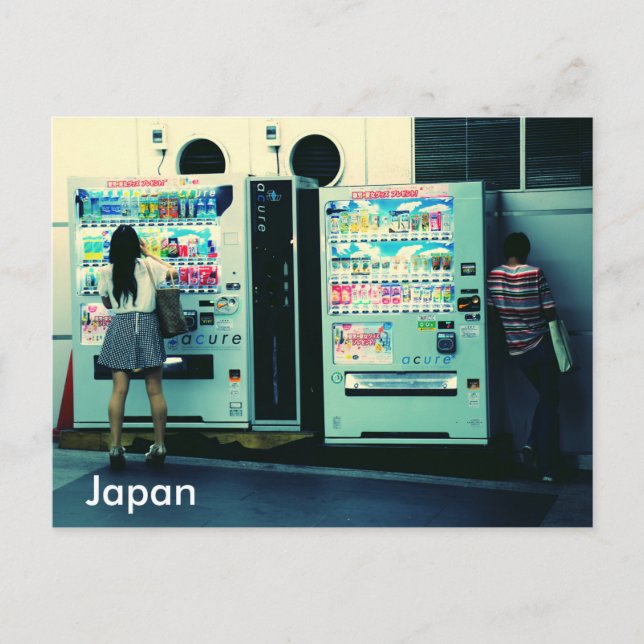 Japanische Verkaufäutomat-Postkarte Postkarte (Vorderseite)
