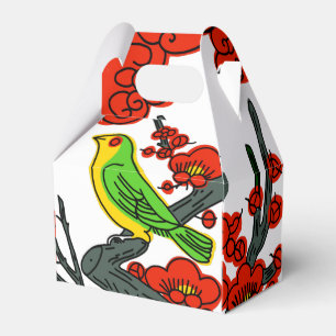 Japanische Vintage-Hanafuda-Kunst-Andachtsbox Feb Geschenkschachtel