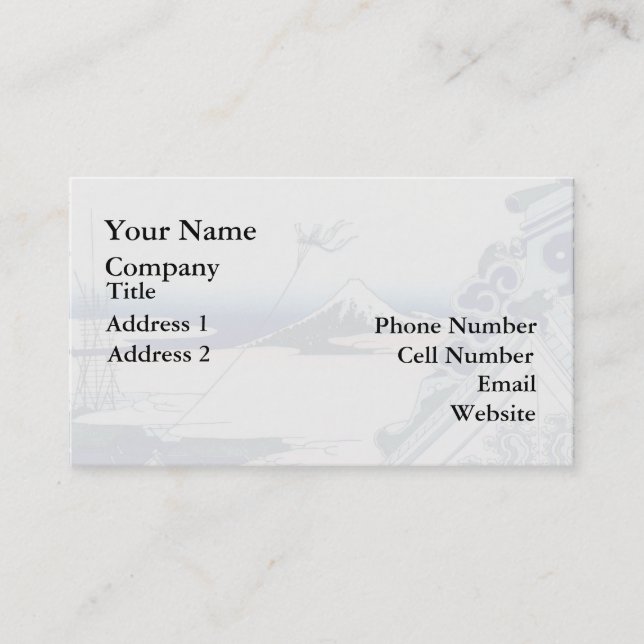 Japanische Vintage Kunst Fuji von Honganji Tempel Visitenkarte (Vorderseite)