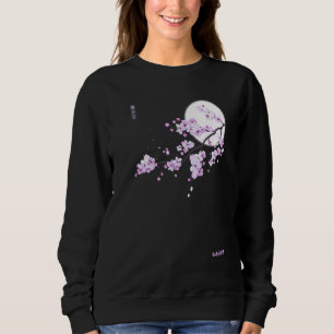 Japanische violette Sakura-Kirschblüten-Blume Rosa Sweatshirt