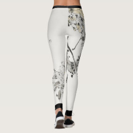 JAPANISCHE VÖGEL MIT CHERRY BLOSSOM DRUCKENDEN LEG LEGGINGS