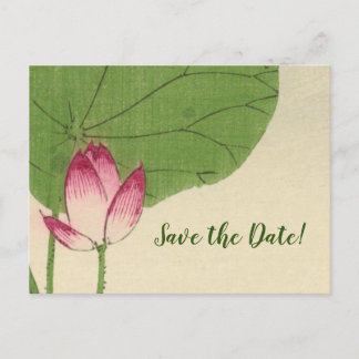 Japanische Vogelfarbe Save the Date Postkarte