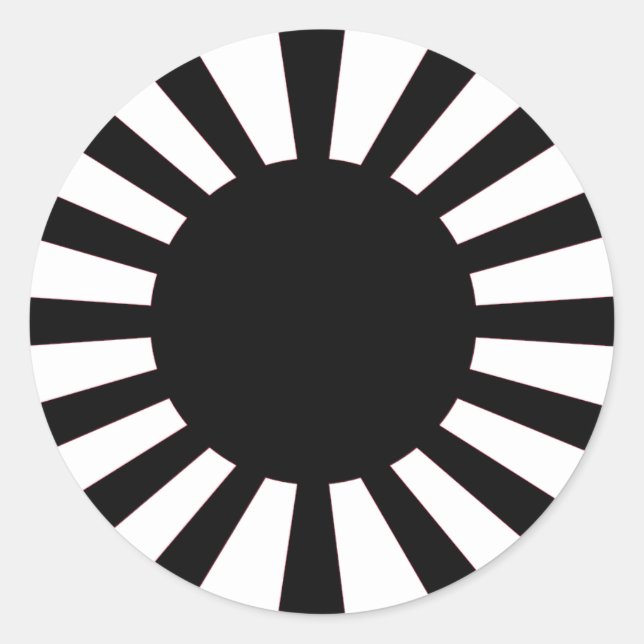 Japanische wachsende Sonnenflagge Runder Aufkleber (Vorderseite)