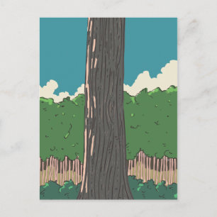 Japanische Wald Bäume Postkarte