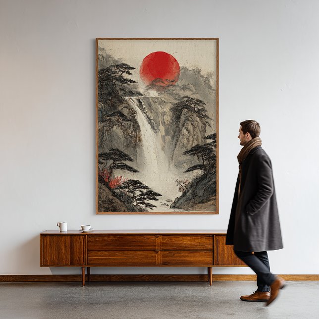 Japanische Wasserfall Zen Art Print Wall Decke Poster (Von Creator hochgeladen)