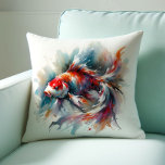 Japanische Wasserfarbe Koi Fish Pillows Kissen<br><div class="desc">Erleben Sie Ihre Wohngestaltung mit der ruhigen Eleganz unserer japanischen Aquarell koi Fisch werfen Kissen, mit lebendigen, sorgfältig gefertigten Kunstwerken von anmutigen Koi-Fischen in Orange, Rot und Weiß. Dieses Kissen spiegelt das Glück und die Schönheit dieser majestätischen Kreaturen wider und schafft so ein friedliches Ambiente in jedem Zimmer. Der weiche,...</div>