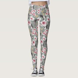 Japanische Wasserfarbe Kunst, Dichtung und Musik Leggings