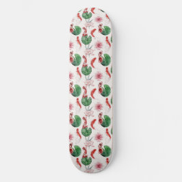 Japanische Wasserfarbe Kunst Koi Fisch Lotus Lily  Skateboard