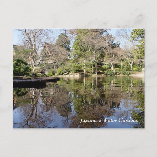 Japanische Wassergärten, Fort Worth Texas Postkarte (Vorderseite)
