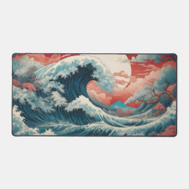 Japanische Waves Desk Mat Schreibtischunterlage