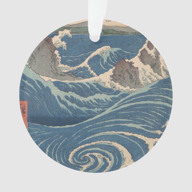 Japanische Waves Naruto Whirlpool Artwork Ornament (Vorderseite)