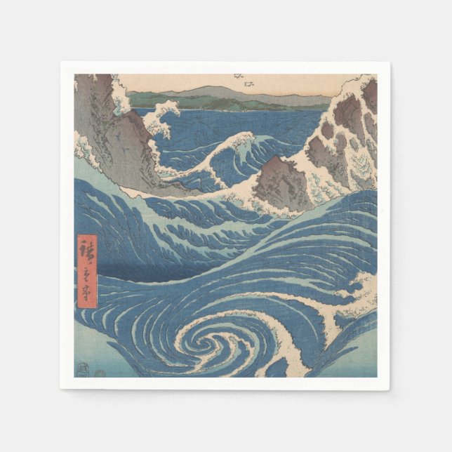 Japanische Waves Naruto Whirlpool Artwork Serviette (Vorderseite)