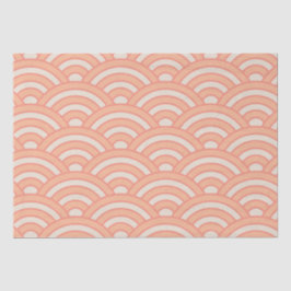 Japanische Waves Seigaiha Pattern Peach Fuzz Seidenpapier