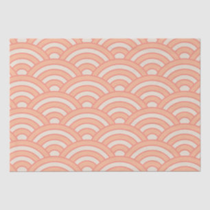 Japanische Waves Seigaiha Pattern Peach Fuzz Seidenpapier