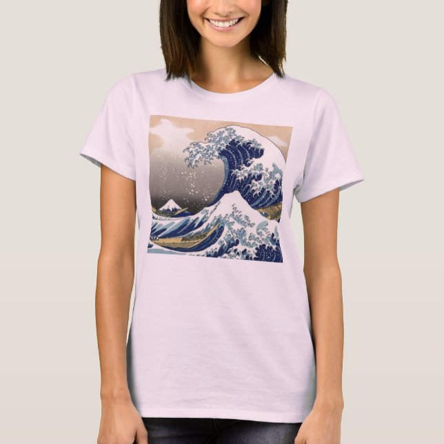 Japanische Waves T-Shirt (Vorderseite)