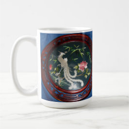 JAPANISCHE WEISSE PEACOCK FLORAL KAFFEE TASSE