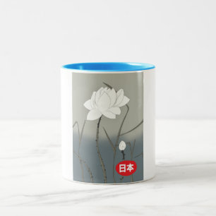 Japanische Weiße Rose Zweifarbige Tasse