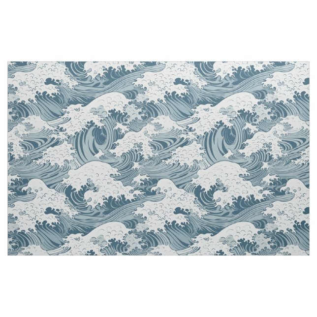 Japanische Welle Stoff (Fat Quarter (45,7 x 55,9 cm))