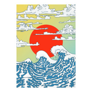 Japanische Wellen Fotodruck
