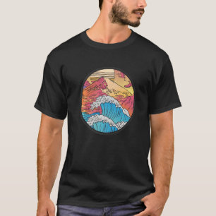 Japanische Wellen Kanagawa Welle Berg Fuji Japan V T-Shirt