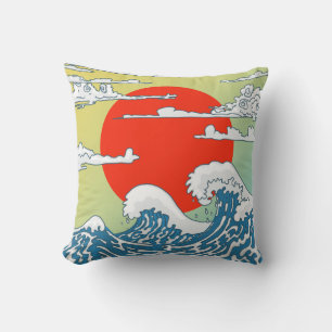 Japanische Wellen Kissen
